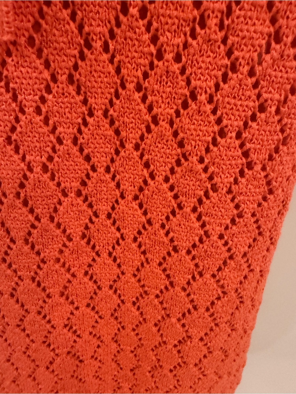 Boston Proper Tangerine Colored Crochet Halter Tank Top - Picture 5 of 8